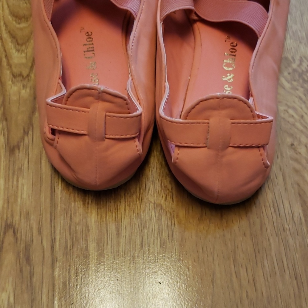 NWOT Chase & Chloe coral ballet flats sz 6 - Picture 3 of 5